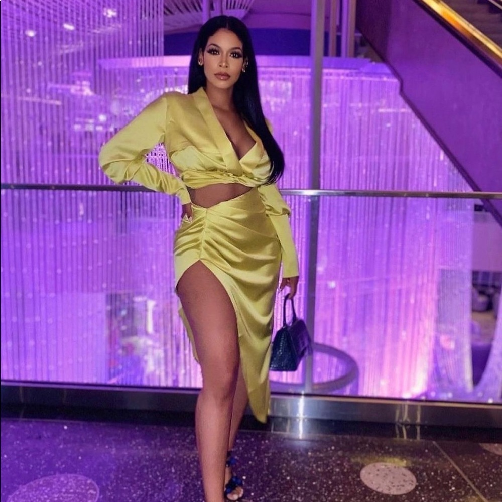 Sexy 2 piece skirt set